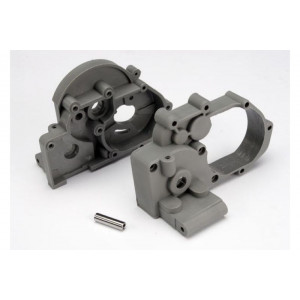 Gearbox halves (l&ampr) (grey) w/ idler gear shaft - Артикул: TRA3691A