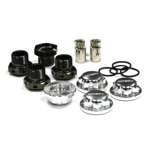 Хексы колесные 24мм (серебро) 4шт выступ +3мм для HPI Savage - Артикул: C23335SILVER