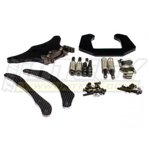 Бабочки перед+зад, крепление корпуса карбон + алюм для 1/10 Electric Slash 2WD - Артикул: T8009GUN