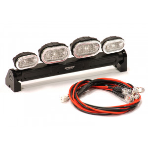 Realistic Roof Top Spot Light Set (4) LED White w/ Adj. Housing for 1/10, 1/8 & 1/5 Scale - Артикул: C24144BLACK