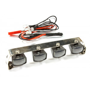 Realistic Roof Top Sport LED (4) Light Set 107mm Wide for 1/10 Scale Off-Road Vehicles - Артикул: C25513WHITE