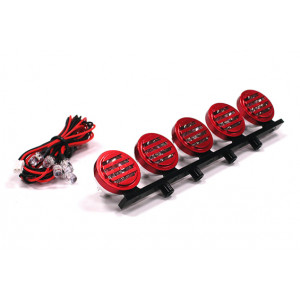 Billet Machined Type II Alloy Roof Top Sport LED (5) Light Set - Артикул: C23541RED