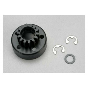 Clutch bell (14-tooth)/5x8x0.5mm fiber washer (2)/ 5mm e-clip (requires 5x10x4mm ball bearings part - Артикул: TRA5214