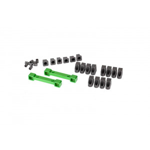 Mounts, suspension arms, aluminum (green-anodized) (front & rear) - Артикул: TRA8334G