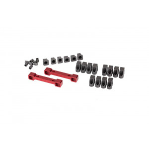 Mounts, suspension arms, aluminum (red-anodized) (front & rear): hinge pin retainers (12): inserts - Артикул: TRA8334R