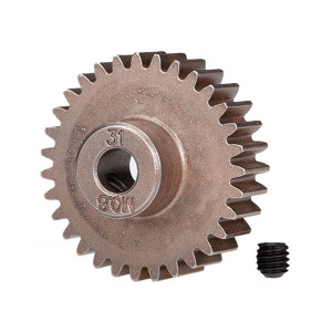 Gear, 31-T pinion (0.8 metric pitch, compatible with 32-pitch) (fits 5mm shaft): set screw