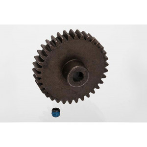 Gear, 34-T pinion (1.0 metric pitch, 20 pressure angle) (fits 5mm shaft)/ set screw - Артикул: TRA6493