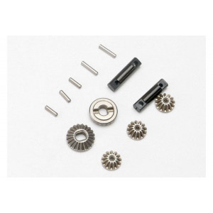 Gear set, differential (output gears (2)/ spider gears (3))/ differential output shafts (2)/ 1.5x6mm - Артикул: TRA7082