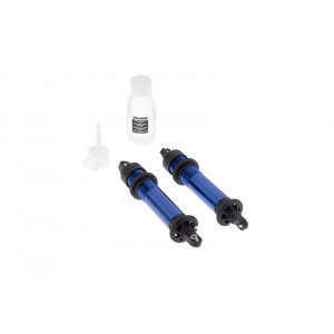 Shocks, GTX, aluminum, blue-anodized (fully assembled w/o springs) (2) - Артикул: TRA7761