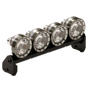 Alloy Roof Top Spot Light Set (4) LED White with Metal Housing for 1/10, 1/8 & 1/5 Scale - Артикул: C23348GUN