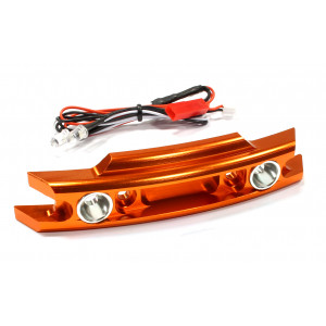 Передний бампер с LED фарами (оранж) Traxxas 1/10 Revo 3.3 & E-Revo - Артикул: C25582ORANGE