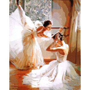 Две балерины. Картина по номерам 40х50