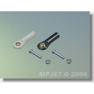 Шарнирный наконечник тяги, пластик-латунь, 4мм, M2-1,6, черный, MPJet, 2шт. EF-MPJ2400 Артикул:EF-MPJ2400