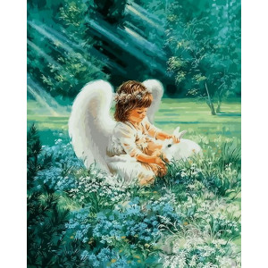 Картина по номерам Ангел с кроликом 40х50