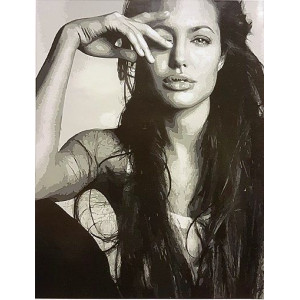 Картина по номерам Анджелина Джоли 40х50