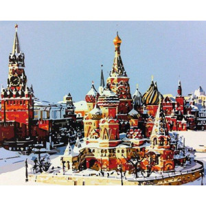 Картина по номерам Кремль 40х50