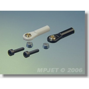 Шарнирный наконечник тяги 7мм, пластик-латунь, M3-M3, черный, MPJet, 2шт. EF-MPJ2454 Артикул:EF-MPJ2454