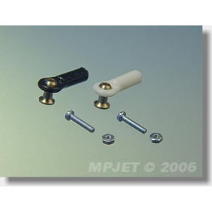 Шарнирный наконечник тяги длинный, пластик-латунь 4мм, M2-1,6, черный, MPJet, 2шт. EF-MPJ2404 Артикул:EF-MPJ2404