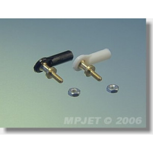 Шарнирный наконечник тяги длинный M2, пластик-латунь, 4мм, M2-М2, черный, MPJet, 2шт. EF-MPJ2408 Артикул:EF-MPJ2408
