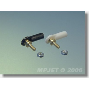 Шарнирный наконечник тяги короткий M2, пластик-латунь, 4мм, M2-М2, черный, MPJet, 2шт. EF-MPJ2406 Артикул:EF-MPJ2406