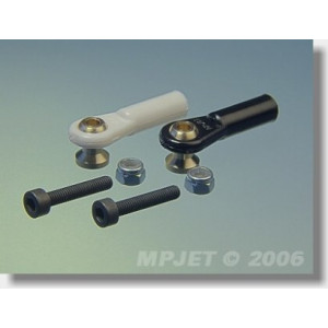 Шарнирный наконечник тяги короткий 7мм, пластик-латунь, M3-M3, черный, MPJet, 6шт. EF-MPJ2457 Артикул:EF-MPJ2457