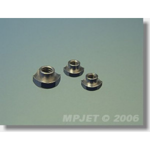 Гайка шестигранная врезная M3, сталь, никелевое покрытие, MPJet, 4шт. Артикул:EF-MPJ1034
