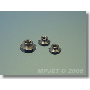 Гайка шестигранная врезная M4, сталь, никелевое покрытие, MPJet, 4шт. Артикул:EF-MPJ1036