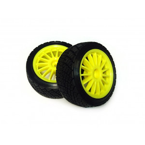 Комплект колес для ралли 1/9 2шт (желтый) Артикул:AX-WR8-Y