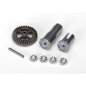 Gear set, differential, metal (output gears (2): spider gears (4): ring gear, 35T (1): 2x14.8mm pin TRA7579X - Артикул: TRA7579X