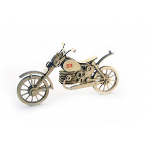 Конструктор 3D деревянный подвижный Lemmo Мотоцикл 33 - МЦ-1 Артикул - МЦ-1