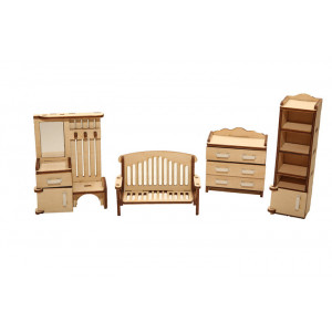 Детский набор мебели из дерева "Прихожая" - HK-M003 Артикул - HK-M003