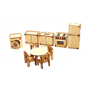 Детский набор мебели из дерева "Кухня" - HK-M004 Артикул - HK-M004
