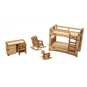 Детский набор мебели из дерева "Детская" - HK-M005 Артикул - HK-M005
