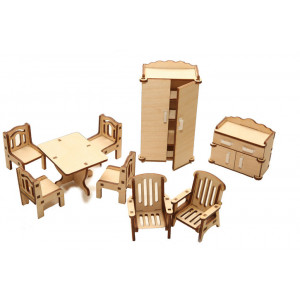 Детский набор мебели из дерева "Зал" - HK-M002 Артикул - HK-M002