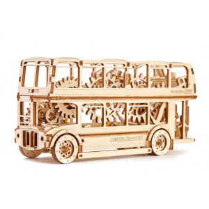 Деревянный механический 3D-пазл Wooden City Лондонский автобус - WR303 Артикул - WR303