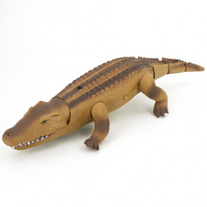 Радиоуправляемый коричневый крокодил со световым эффектами RuiCheng - 9985-B - Артикул RC-9985-B