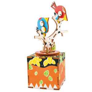 Деревянный 3D конструктор - музыкальная шкатулка Robotime "Song of Bird and Tree" - AM301 Артикул - AM301