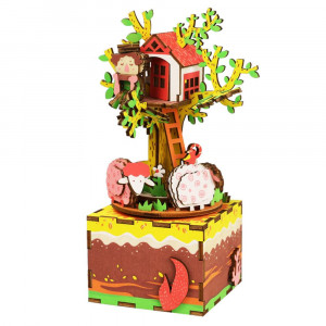 Деревянный 3D конструктор - музыкальная шкатулка Robotime "Tree House" - AM408 Артикул - AM408