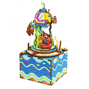 Деревянный 3D конструктор - музыкальная шкатулка Robotime "Under The Sea" - AM406 Артикул - AM406
