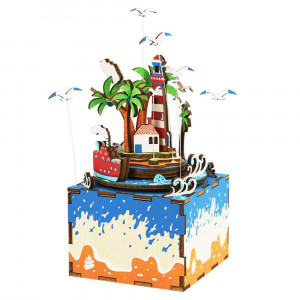 Деревянный 3D конструктор - музыкальная шкатулка Robotime "Vocational Island" - AM407 Артикул - AM407