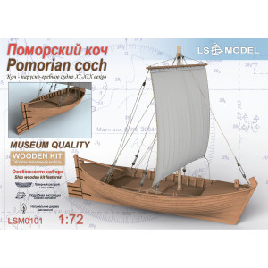 Сборная деревянная модель Поморский КОЧ 1:72 - LSM0101 Артикул - LSM0101