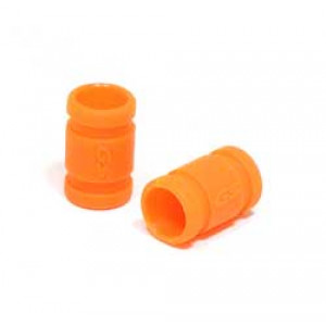 Соединитель силиконовый труба-патрубок 1/10 , Fluo Orange (2шт) Артикул - GSC-CMS-10FO