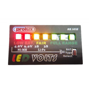 Индикатор напряжения универсальный (Ni-Mh, Li-Po) 4.8/6.0/7.4/11.1v Артикул - CML-PX1418