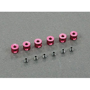 Упоры для тяг - Aluminium Stopers, Burgundy (6 pcs with M3 set screws) Артикул:GSC-S01210BR
