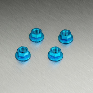 Alum. wheel nut (blue)(4) - Артикул: MST-820001B