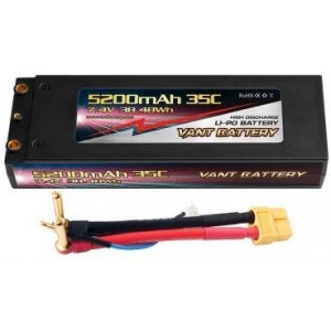 Аккумулятор Vant Li-Po 7.4V 5200 35C S XT60 plug - VANT-5200-35C-2S-X