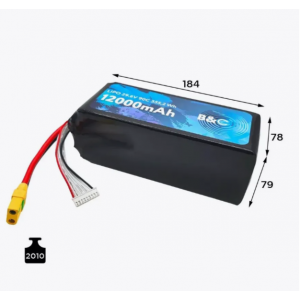 Аккумулятор Li-po B&C 12000 MAH 29.6V (8s) 90C, XT90S B&C-12000-8S-90-S-XT90S