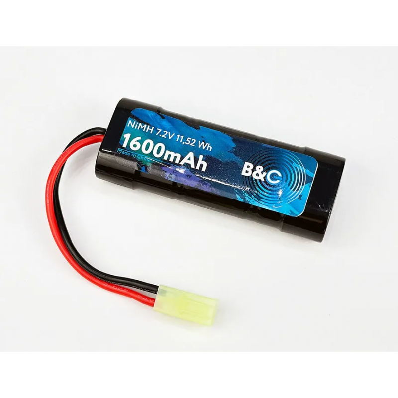 Аккумулятор NiMH B&C 6-Cells 1600mAh 7.2V Mini Tamiya