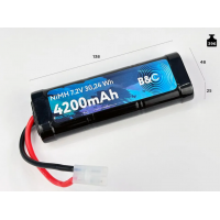 Аккумулятор NiMH B&C 6-Cells 4200 mAh 7.2V, Tamiya