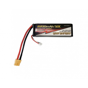 Аккумулятор VANT Black Li-Po 2200 mAh 50C 3S 11.1V XT60 Soft case комплект 2шт